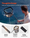 Red de pesca, sacadera plegable con mango telescópico, portátil
